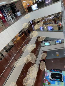 大型商场中庭天井led云朵造型吊饰定制工厂铭星灯饰